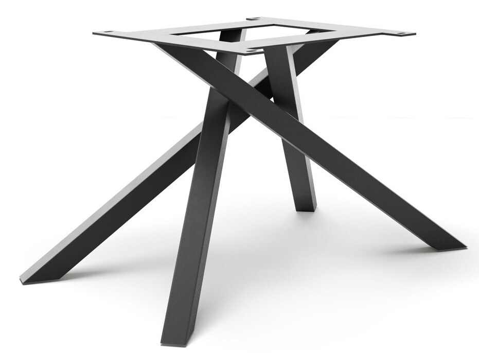 Kreuzgestell Rechteck Edelstahl Graphit für Tischplatten ab 200 cm 3