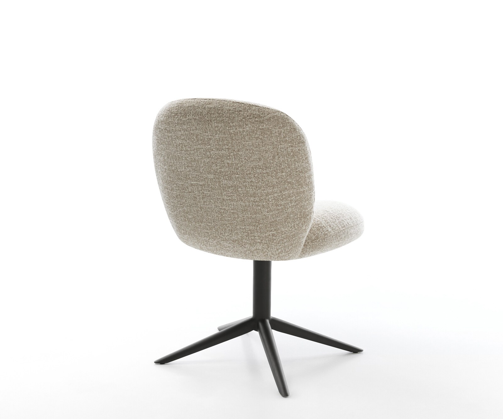 Drehstuhl Nube-Flex Webstoff Soft Beige Fußkreuz Schwarz 360° drehbar Wippfunktion Taschenfederkern 4