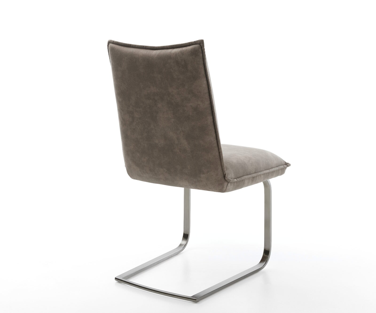 Cantilever Lelio-Flex microvelours taupe vintage pied cantilever plat grafiete ressorts ensachés 4