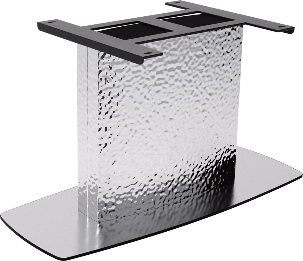 Piètement de table Wave inox brossé pour tables à rallonges de 180-300 cm