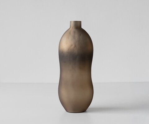 Vase Mireva B18 x T11 x H41 cm Glas Aurum Mundgeblasen