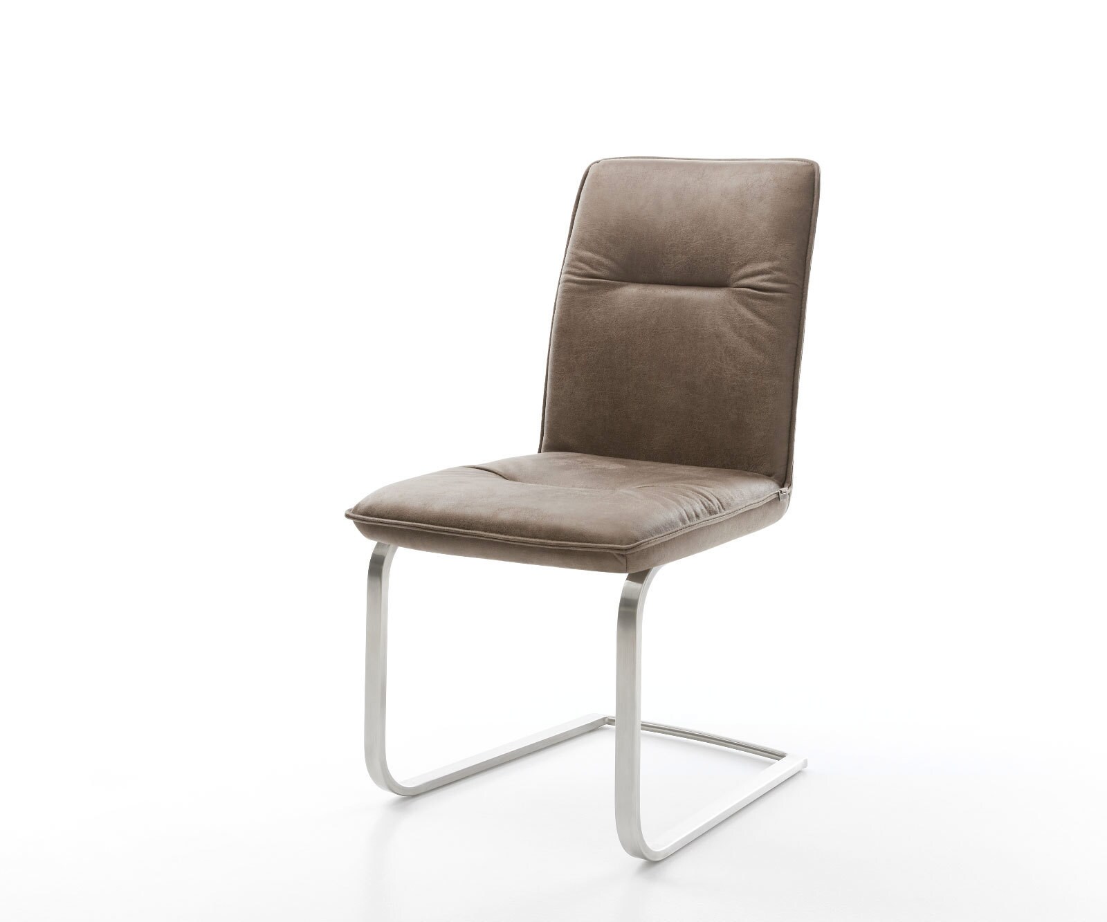 Cantilever Vinjo-Flex taupe vintage cantilever plat acier inoxydable