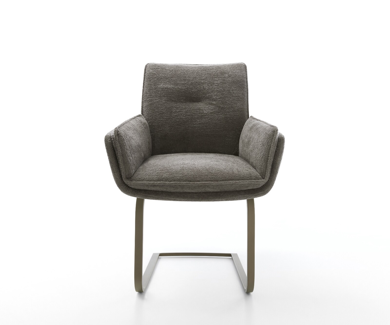 Freischwinger Nela-Flex Bouclé Soft Schlamm Freischwinger flach Effektfinish Titan 1