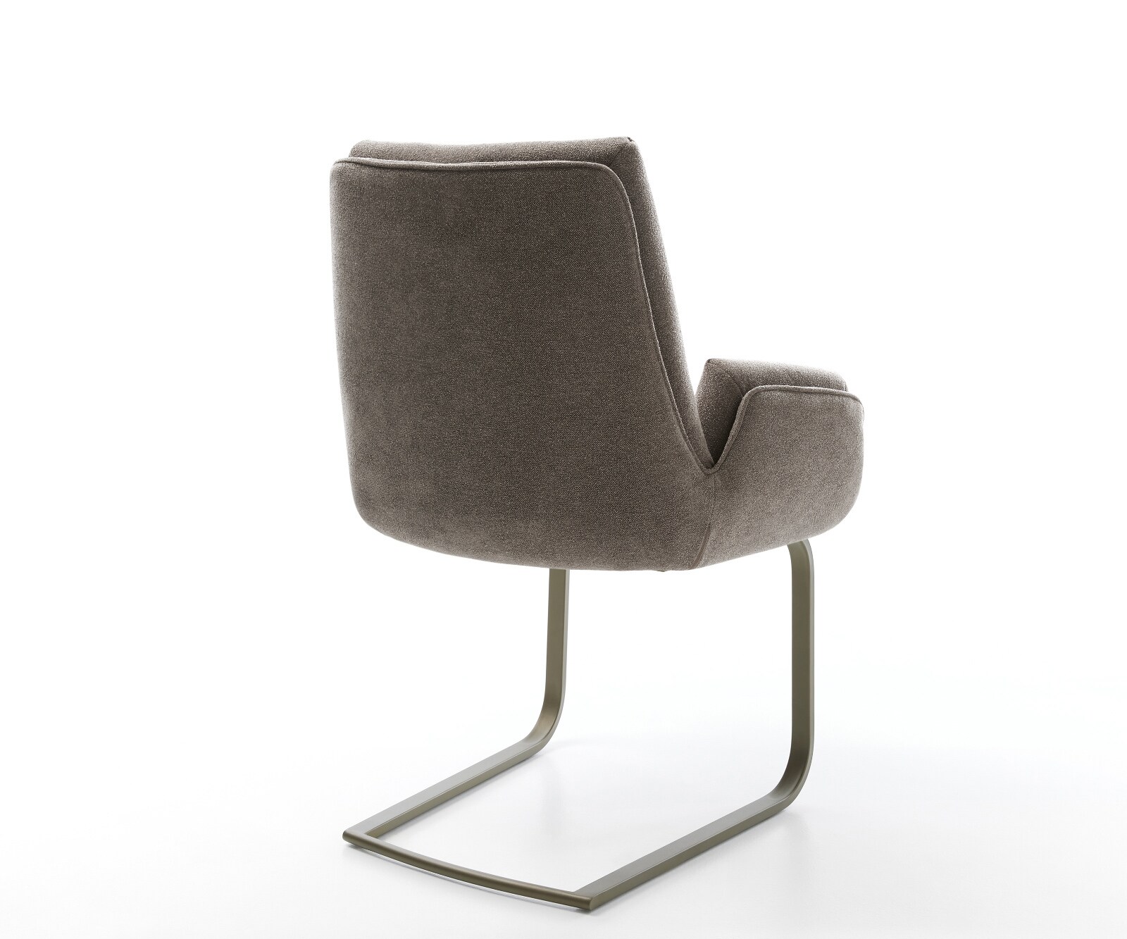 Freischwinger Clea-Flex Strukturstoff Soft Taupe Freischwinger flach Effektfinish Titan 4