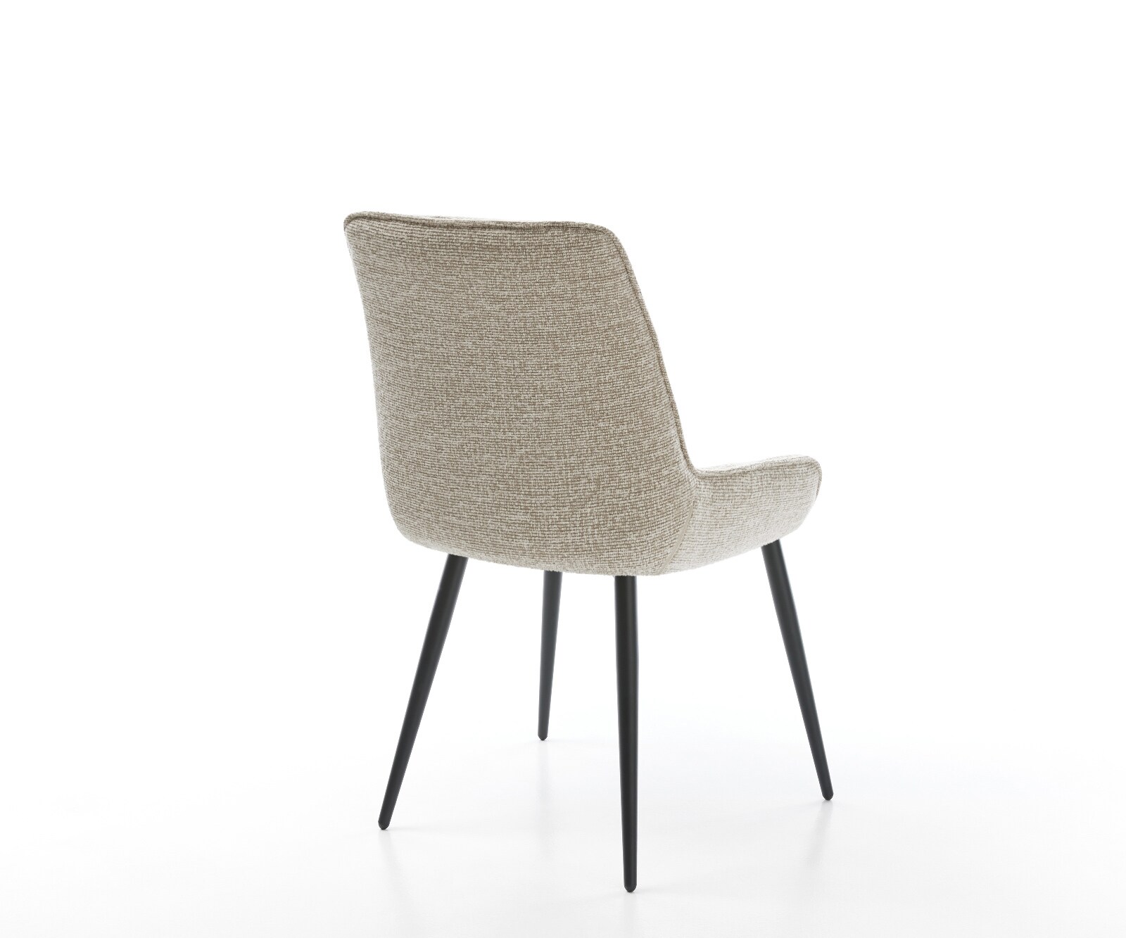 Esszimmerstuhl Taimi-Flex Webstoff Soft Beige 4-Fuß konisch Schwarz 5