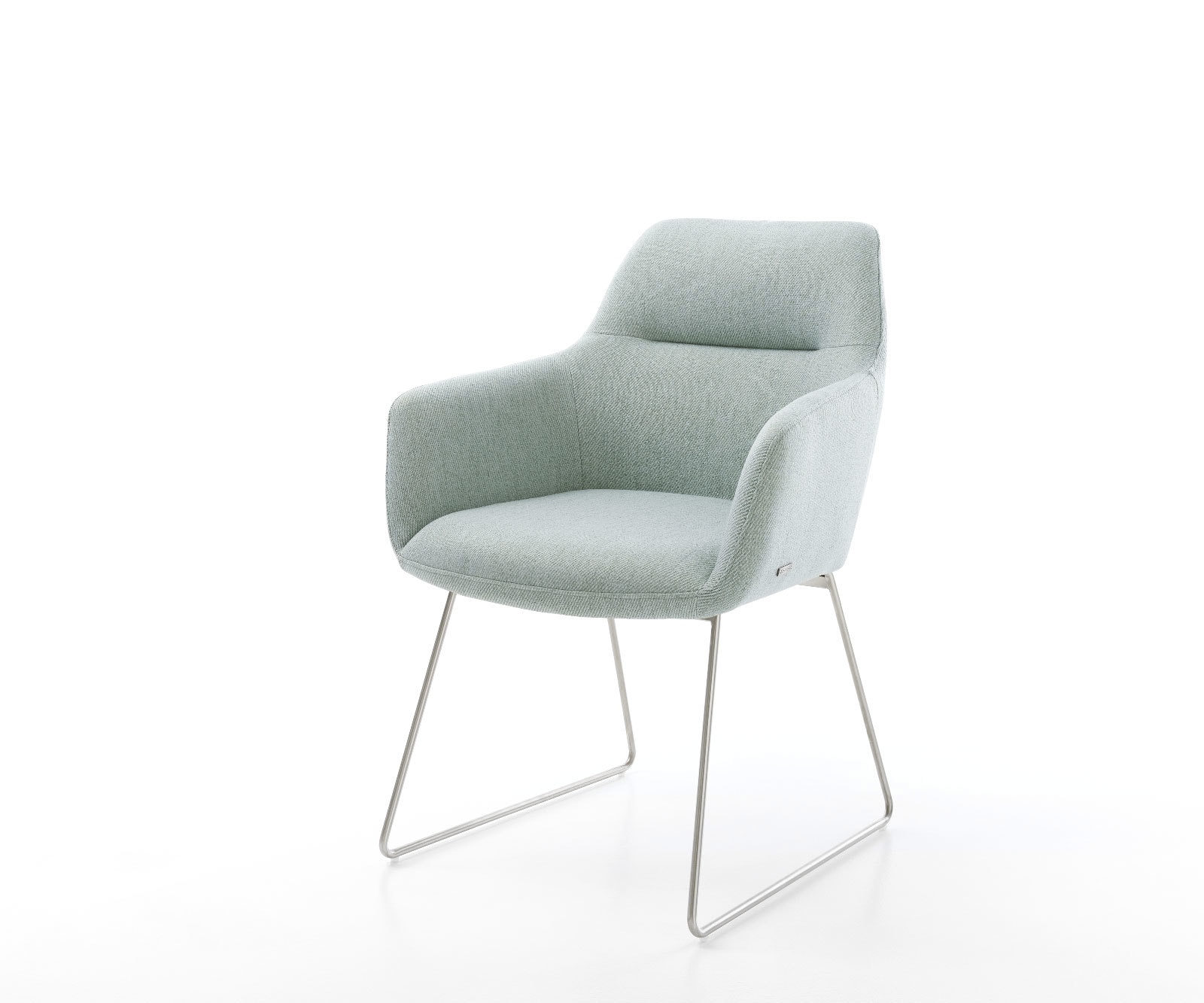 Esszimmerstuhl Pejo-Flex Stripes Mint Kufengestell Edelstahl Taschenfederkern Esszimmerstuhl Pejo-Flex Stripes Mint Kufengestell Edelstahl Taschenfederkern