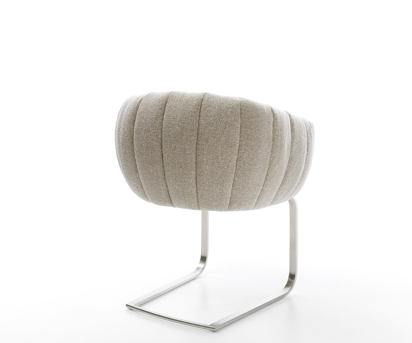 Freischwinger Jada-Flex Webstoff Soft Beige Freischwinger flach Edelstahl Taschenfederkern 4