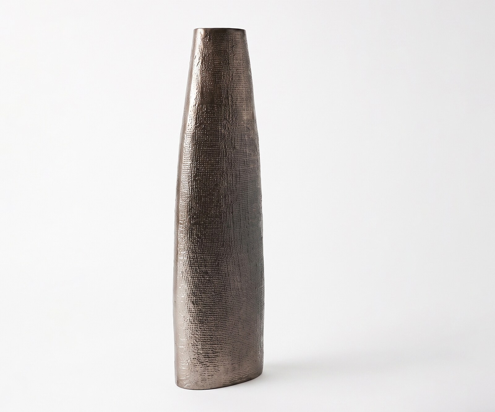 Vase Conico B20 x T11 x H69 cm Aluminium Mokka Bronze Gegossen