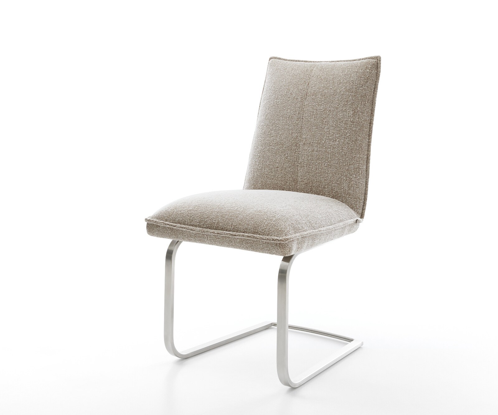 Cantilever Lelio-Flex tissu tissé doux beige pied cantilever plat acier inoxydable resorts ensachés 1