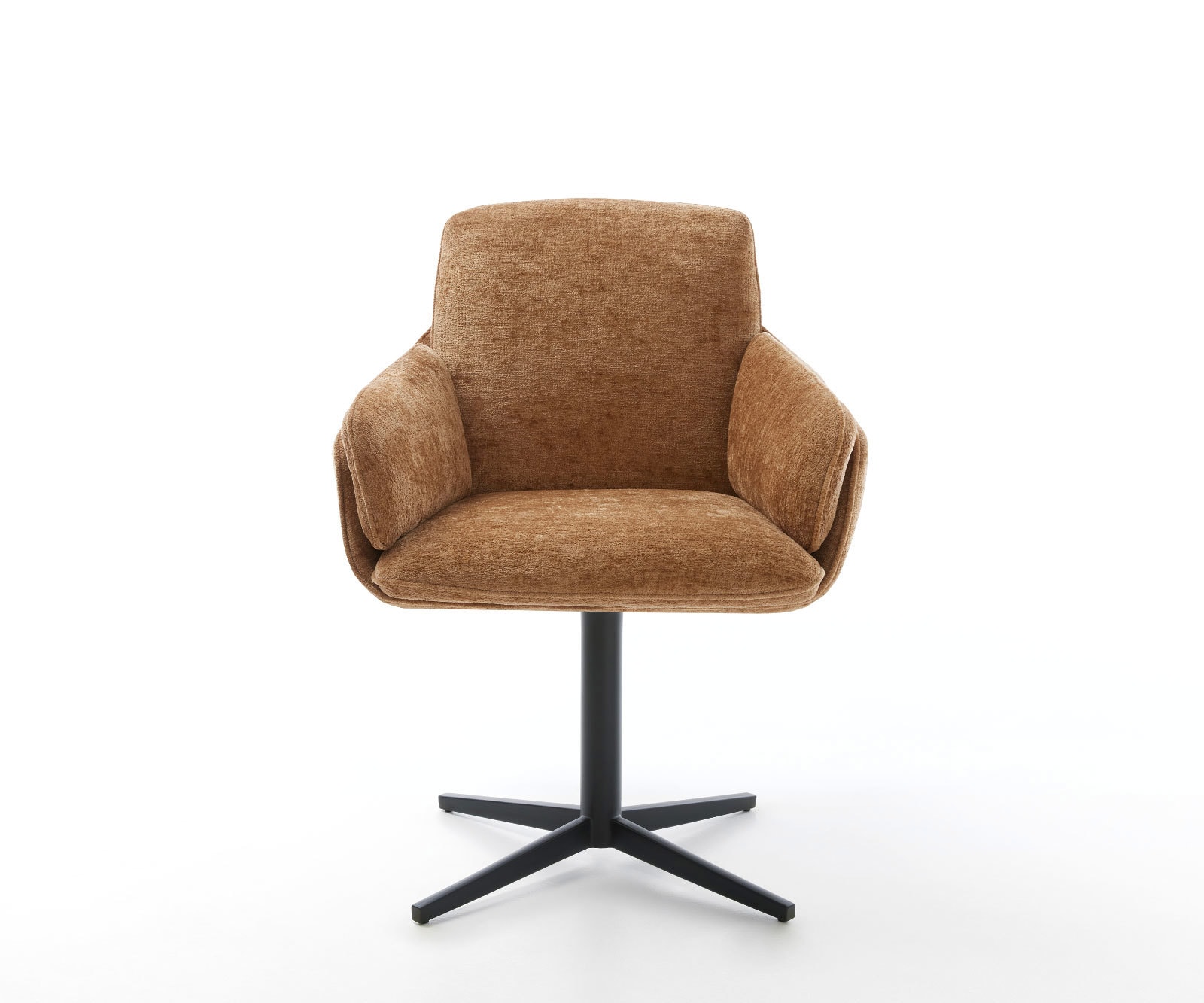 Drehstuhl Luan-Flex mit Armlehnen Chenille Rost Fußkreuz Schwarz 360° drehbar 1 Drehstuhl Luan-Flex mit Armlehnen Chenille Rost Fußkreuz Schwarz 360° drehbar 1