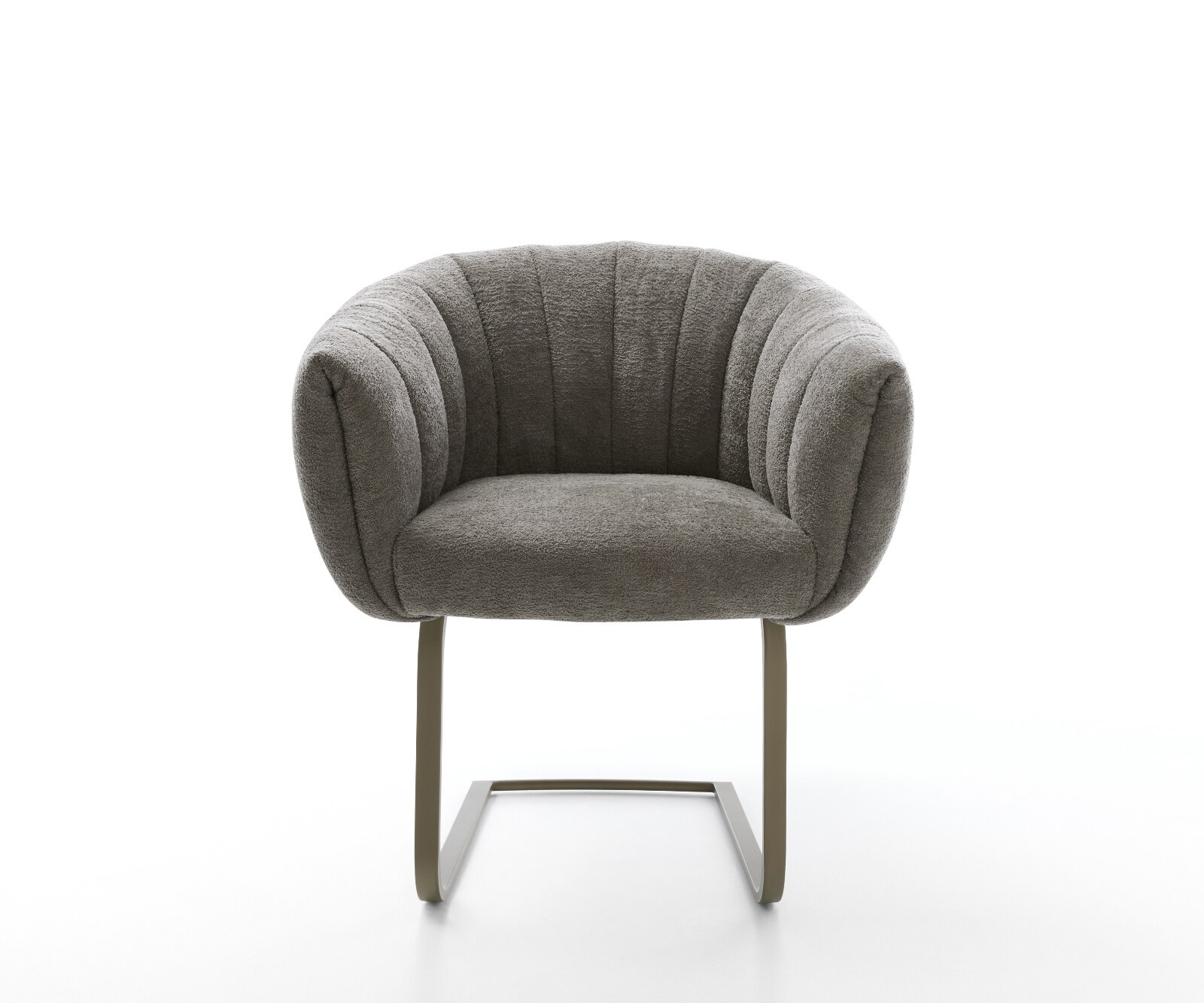 Cantilever Jada-Flex bouclé doux couleur boue pied cantilever plat aspect titane ressorts ensachés 2