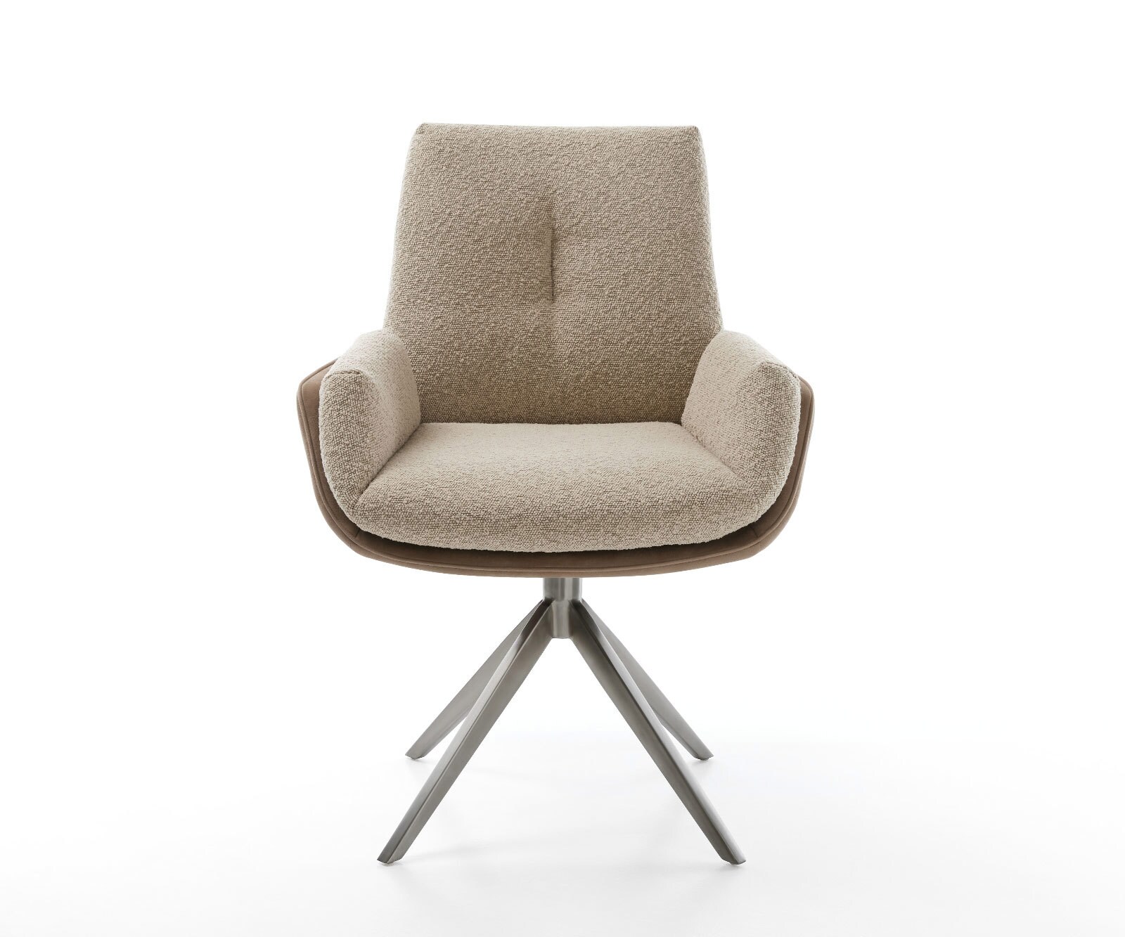 Drehstuhl Clea-Flex Materialmix Schlamm Kreuzgestell breit Graphit 360° drehbar Wippfunktion 1