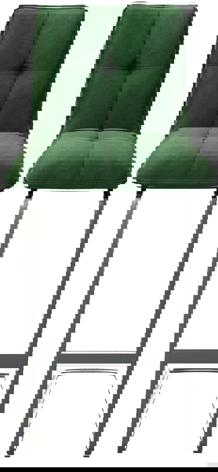 Barstuhl Maddy-Flex Samt Grün Freischwinger flach Edelstahl 4