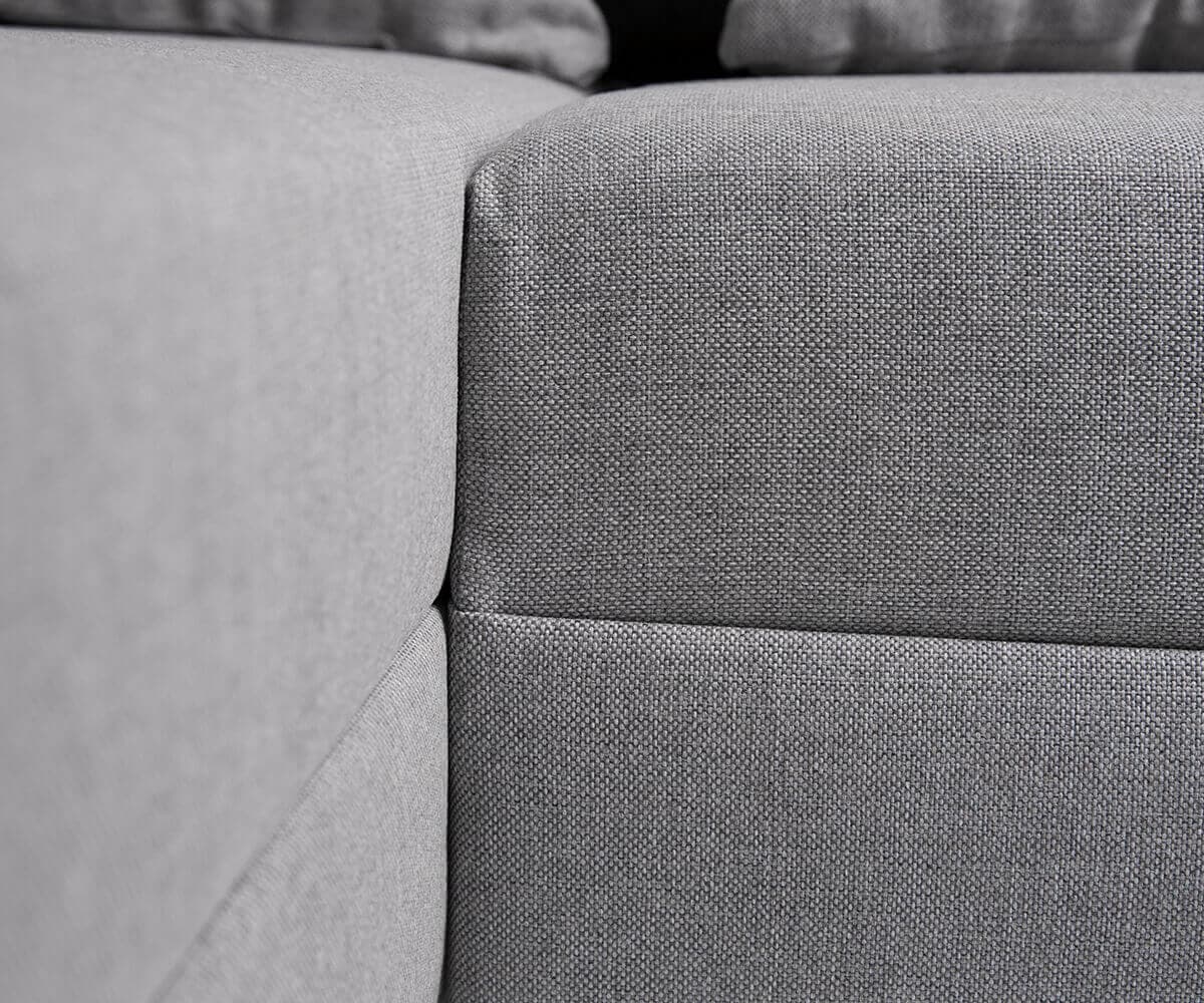Canapé Clovis gris tissu plat canapé modulaire 4 Canapé Clovis gris tissu plat canapé modulaire 4