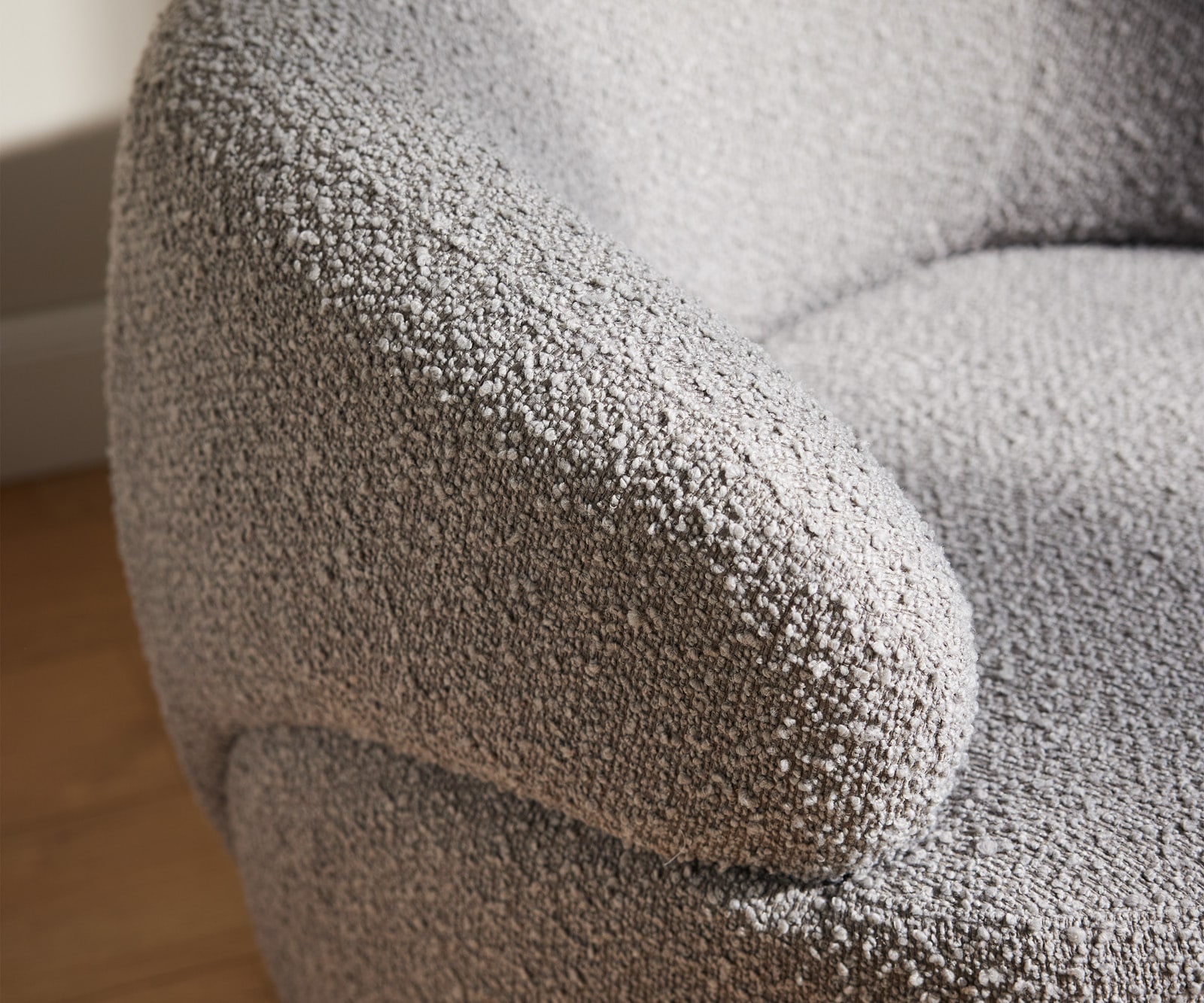 Loungesessel Nova 88x88 cm Bouclé Silbergrau 4 Loungesessel Nova 88x88 cm Bouclé Silbergrau 4