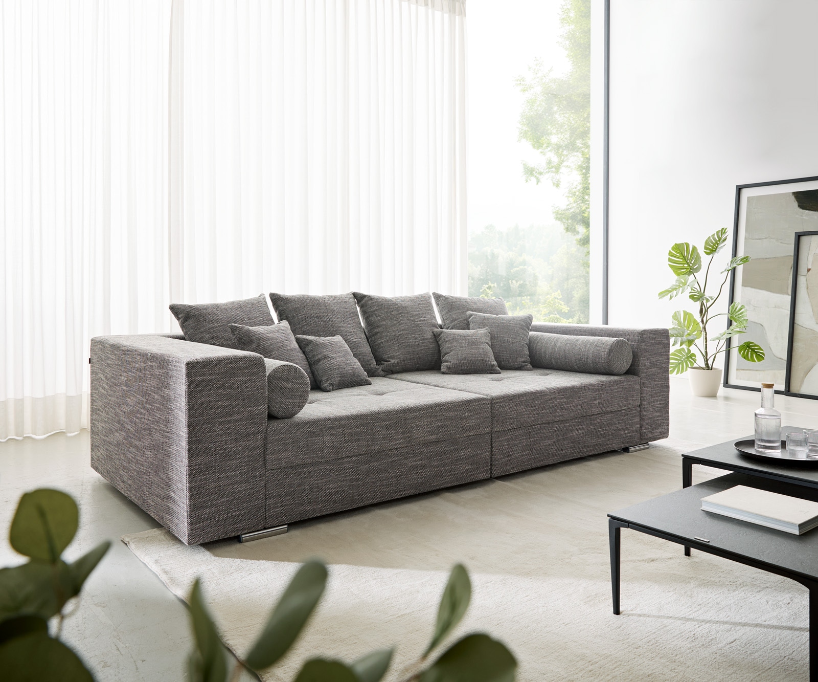 Big-Sofa Marlen 300x140 cm Hellgrau Couch Big-Sofa Marlen 300x140 cm Hellgrau Couch