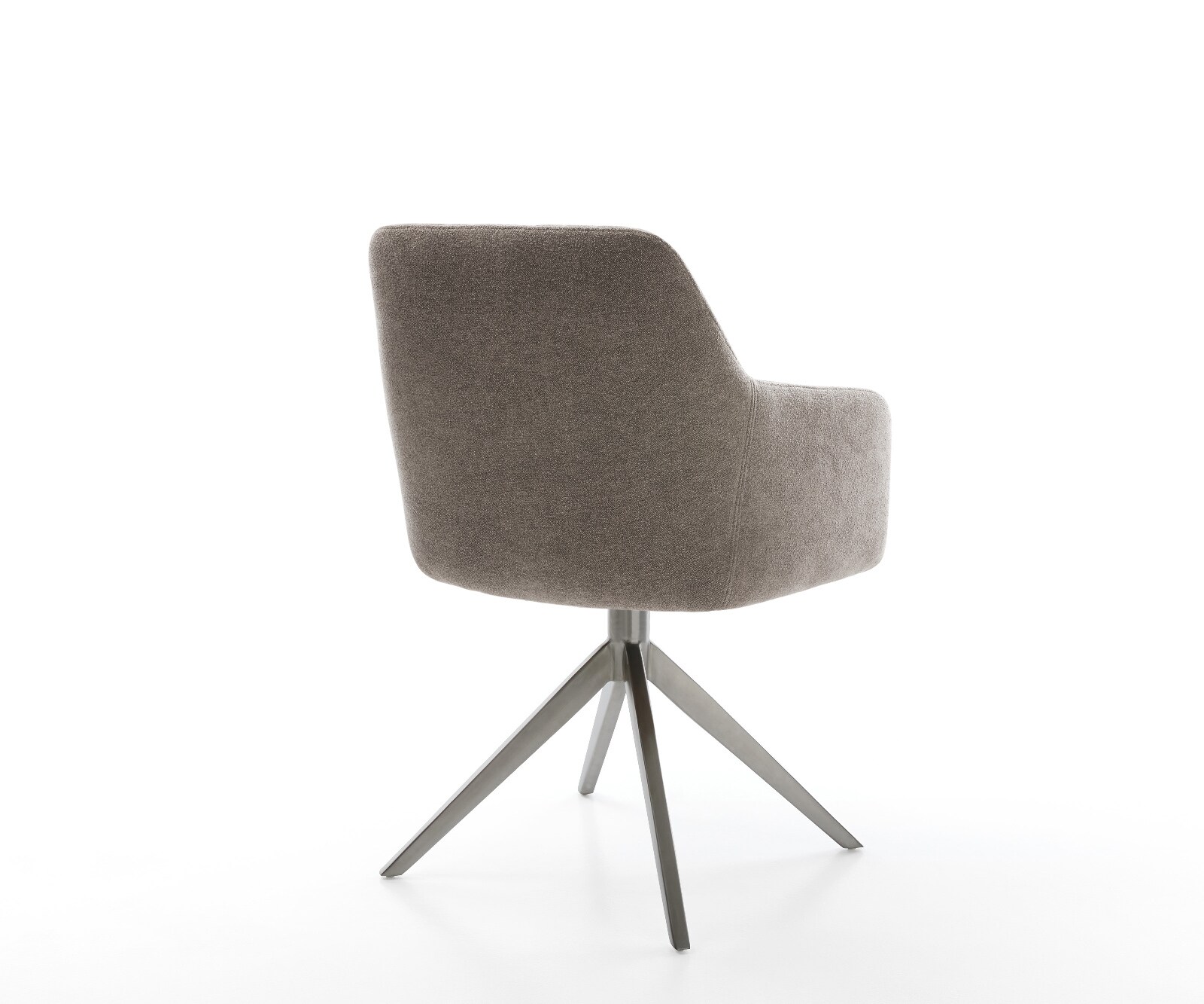 Drehstuhl Greg-Flex Strukturstoff Soft Taupe Kreuzgestell breit Graphit 360° drehbar Wippfunktion Taschenfederkern 5