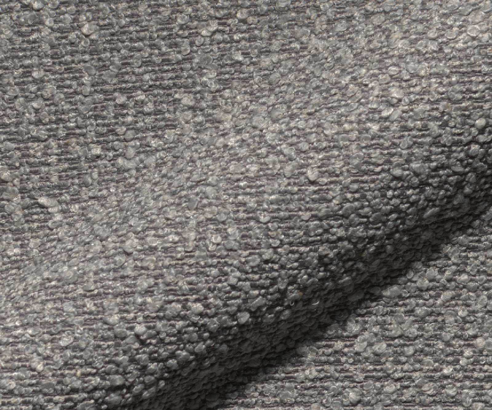Chaise-pivotante Jova-Flex avec accoudoirs bouclé gris argenté pied croisé large noir pivotement sur 360° ressorts ensachés 3