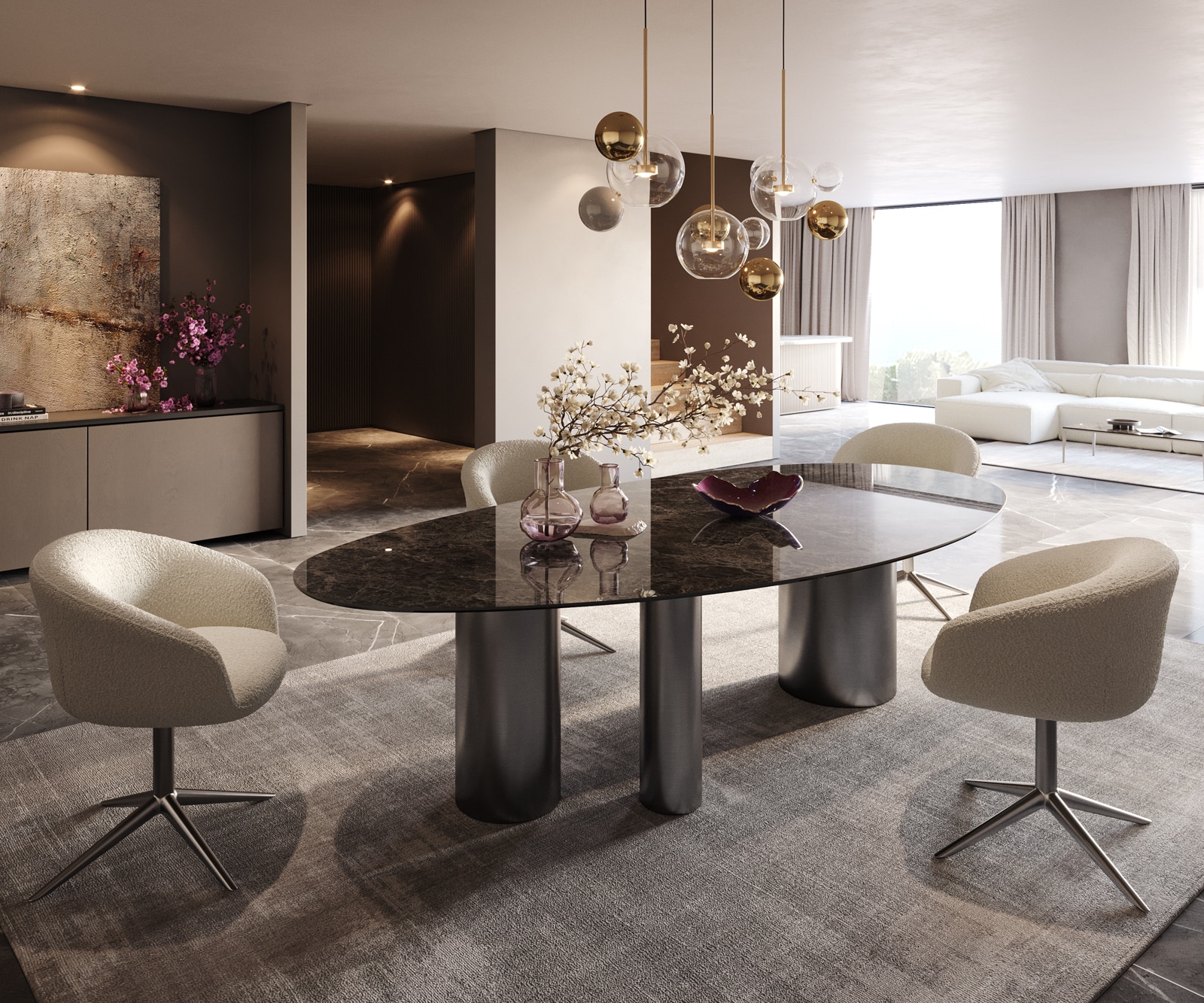 Esstisch Edge Oval 280x130 Keramik Laminam®Emperador Extra Lucidato Dunkelbraun Troa Edelstahl Graphit 5 Esstisch Edge Oval 280x130 Keramik Laminam®Emperador Extra Lucidato Dunkelbraun Troa Edelstahl Graphit 5