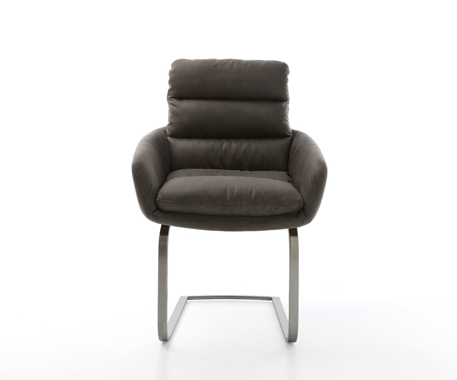 Cantilever Abelia-Flex mit Armlehnen microvelours anthracite vintage pied cantilever plat grafiete 1