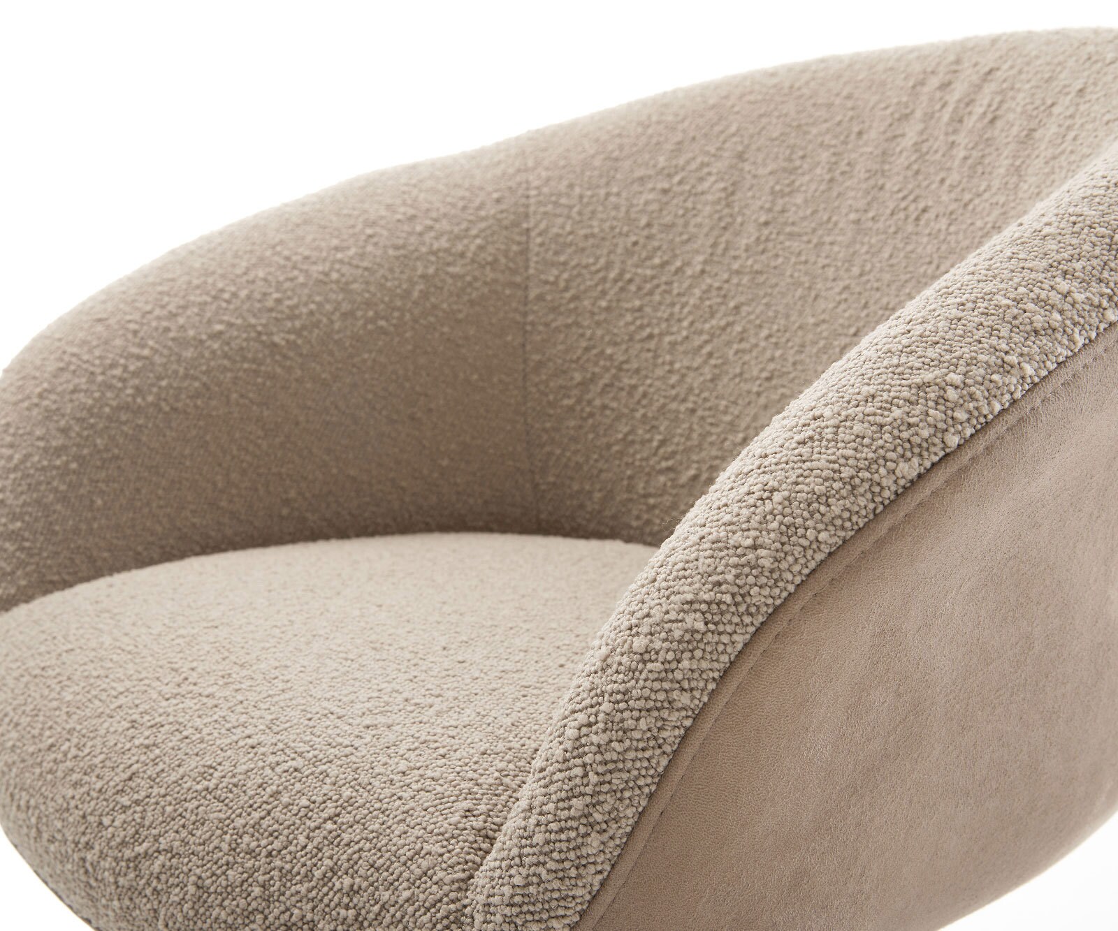 Chaise-pivotante Vinka-Flex tissu mixte boue pied croisé large acier inoxydable brossé pivotement sur 360° fonction bascule ressorts ensachés 3