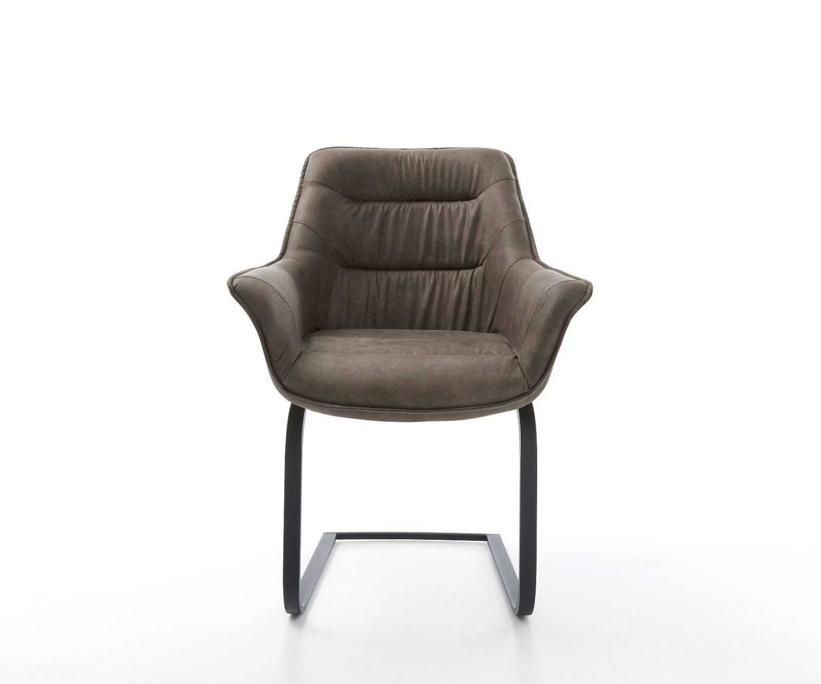 Freischwinger Kaira-Flex Mikrofaser Taupe Vintage Freischwinger flach Schwarz 1 Freischwinger Kaira-Flex Mikrofaser Taupe Vintage Freischwinger flach Schwarz 1