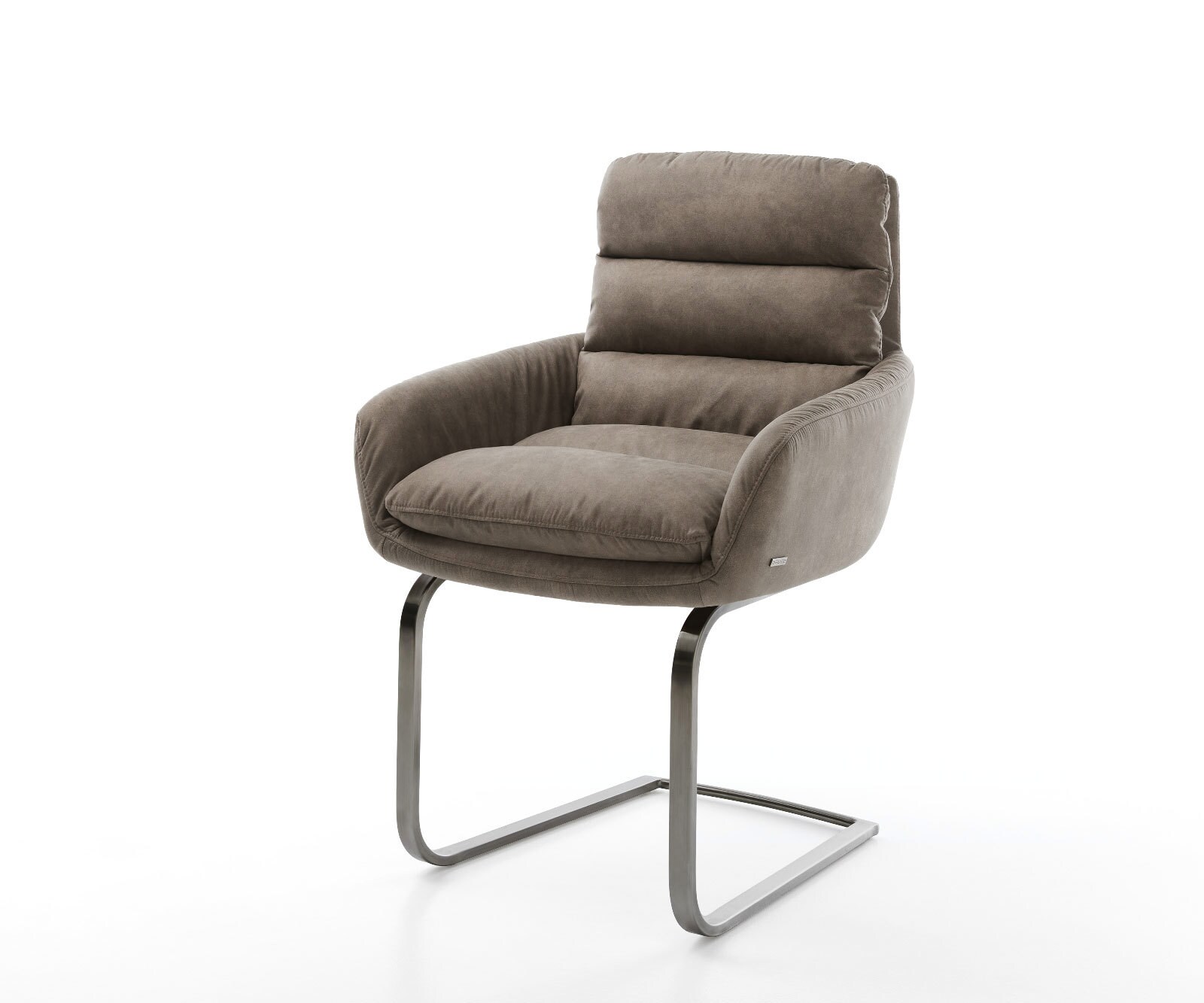Cantilever Abelia-Flex mit Armlehnen microvelours taupe vintage pied cantilever plat grafiete