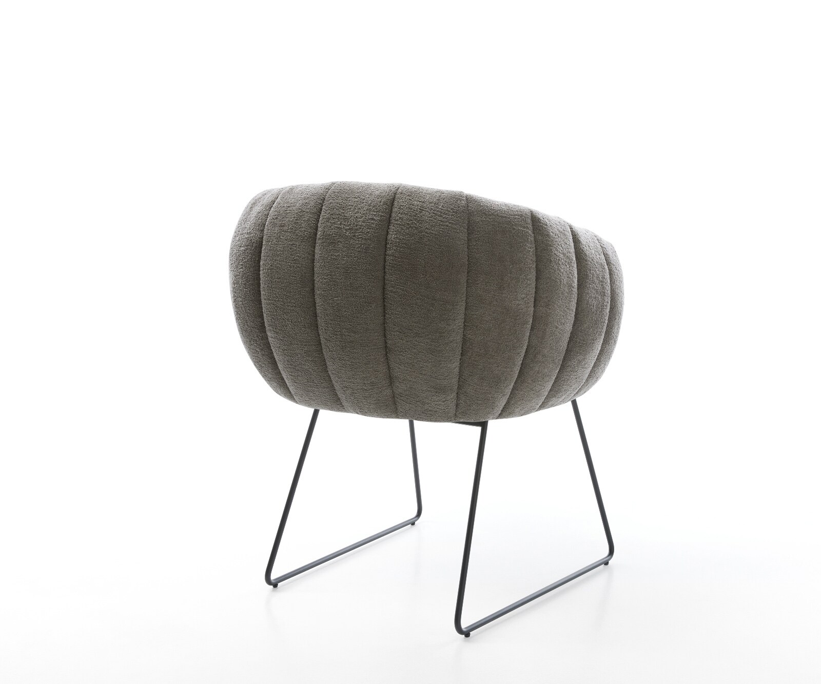 Esszimmerstuhl Jada-Flex Bouclé Soft Schlamm Kufengestell Schwarz Taschenfederkern 5