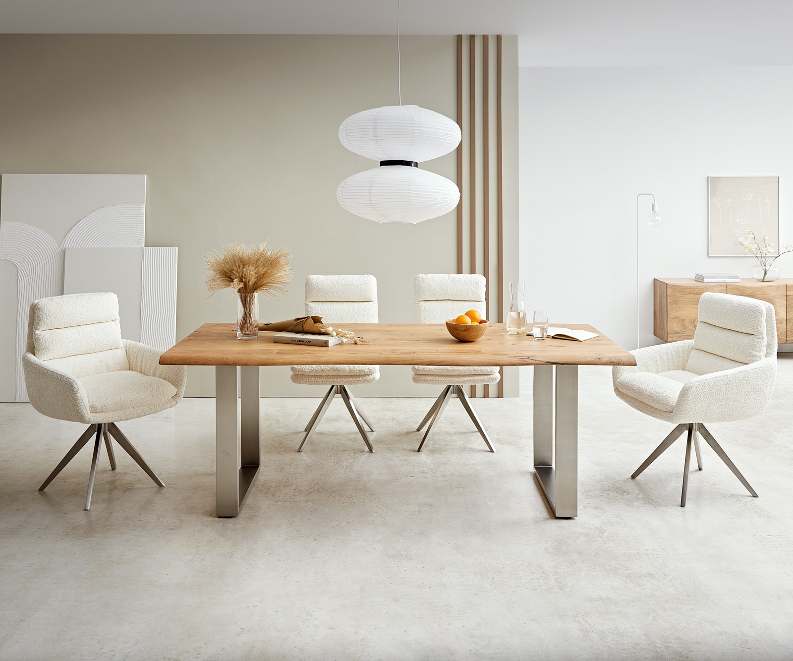 Esstisch Edge 200x100 Akazie Natur Edelstahl Schmal Live-Edge 1 Esstisch Edge 200x100 Akazie Natur Edelstahl Schmal Live-Edge 1