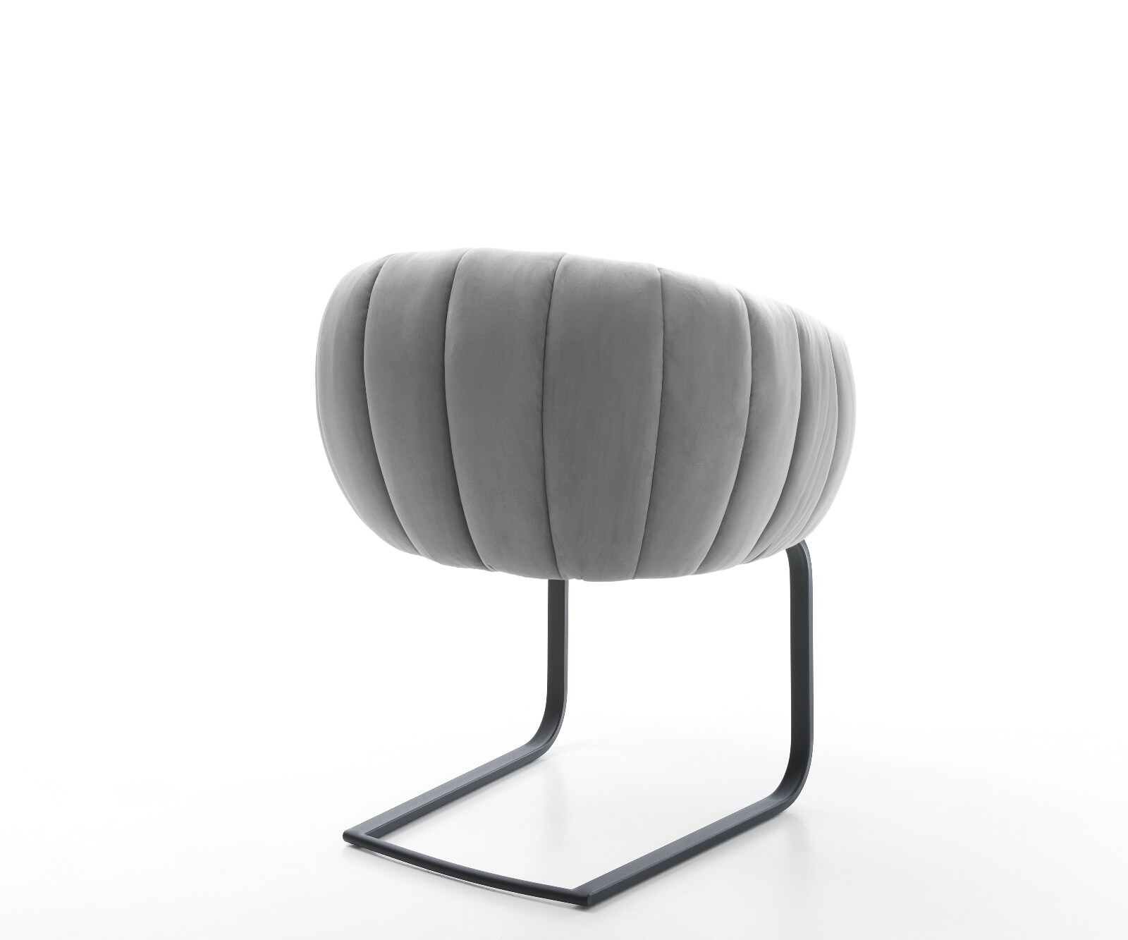 Freischwinger Jada-Flex Samt Grau Freischwinger flach Schwarz Taschenfederkern 4