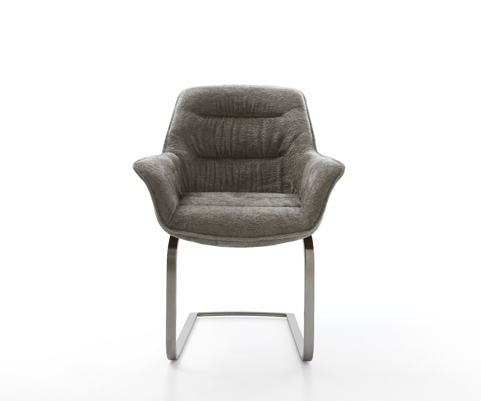 Freischwinger Kaira-Flex Bouclé Soft Schlamm Freischwinger flach Graphit 1