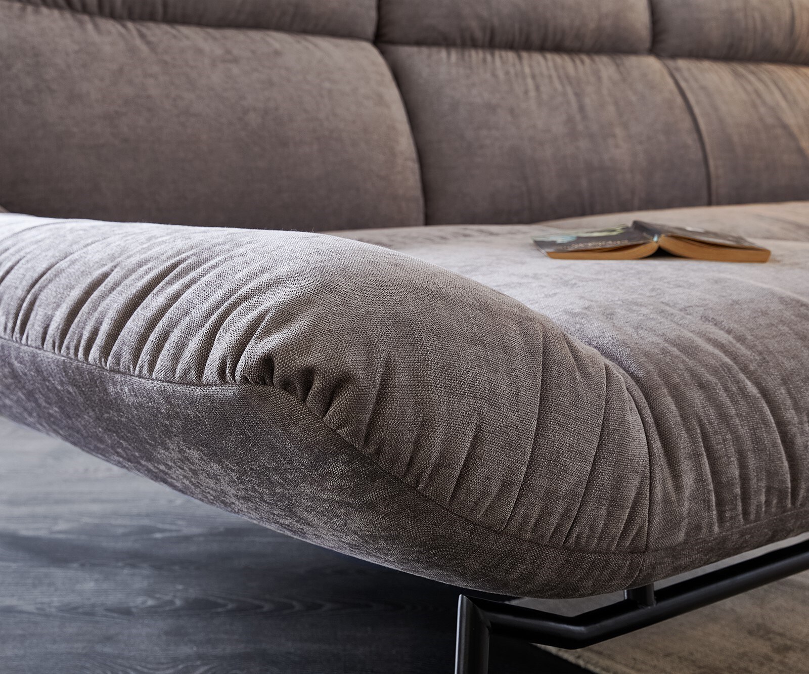 Ecksofa Shape High 305x160 Steingrau Longchair links by ES brand 3