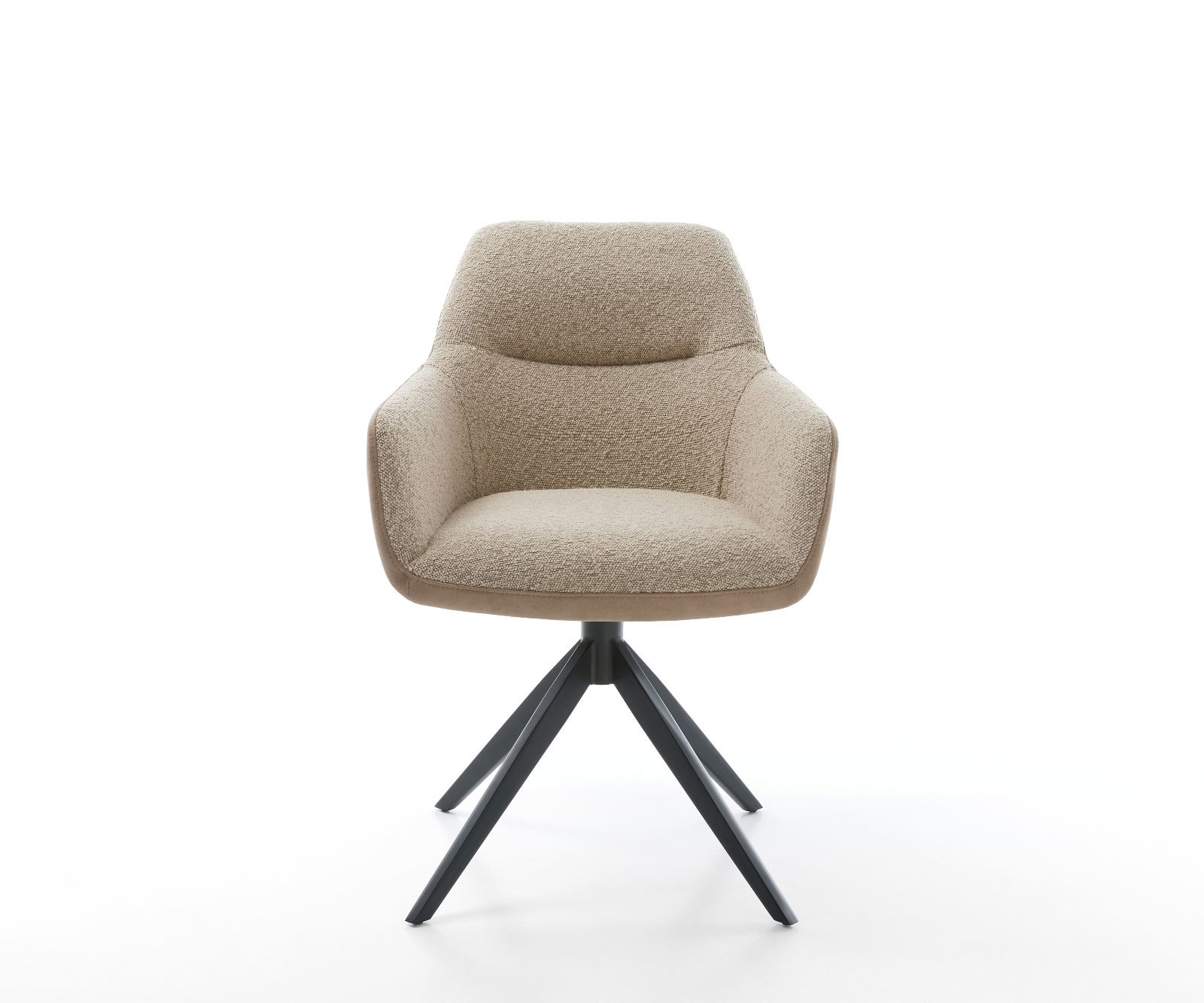 Chaise-pivotante Pejo-Flex tissu mixte couleur boue pied croisé large noir pivotement sur 360° ressorts ensachés 1 Chaise-pivotante Pejo-Flex tissu mixte couleur boue pied croisé large noir pivotement sur 360° ressorts ensachés 1