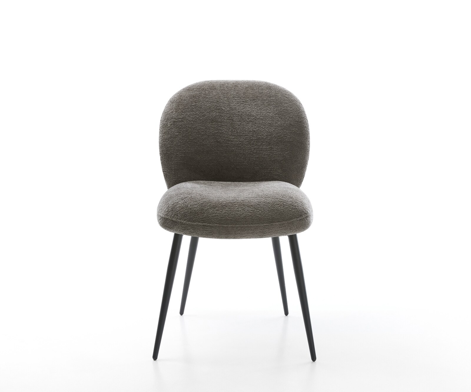 Esszimmerstuhl Nube-Flex Bouclé Soft Schlamm 4-Fuß konisch Schwarz Taschenfederkern 2