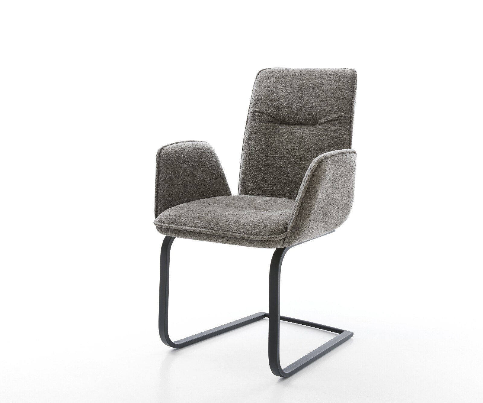 Freischwinger Vinja-Flex Bouclé Soft Schlamm Freischwinger flach Schwarz 1