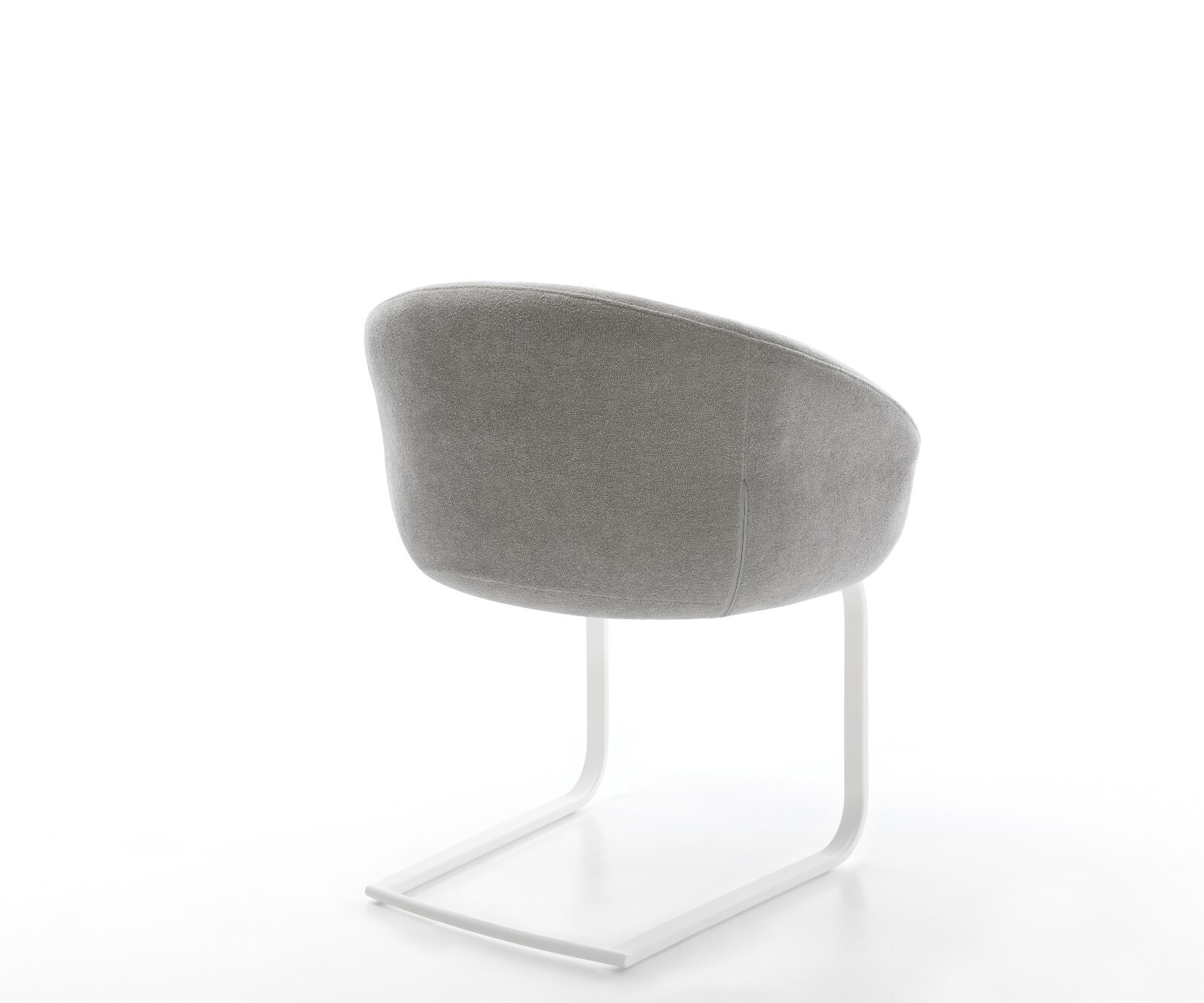 Cantilever Vinka-Flex avec accoudoirs tissu structuré doux gris pied cantilever plat blanc resorts ensachés 5