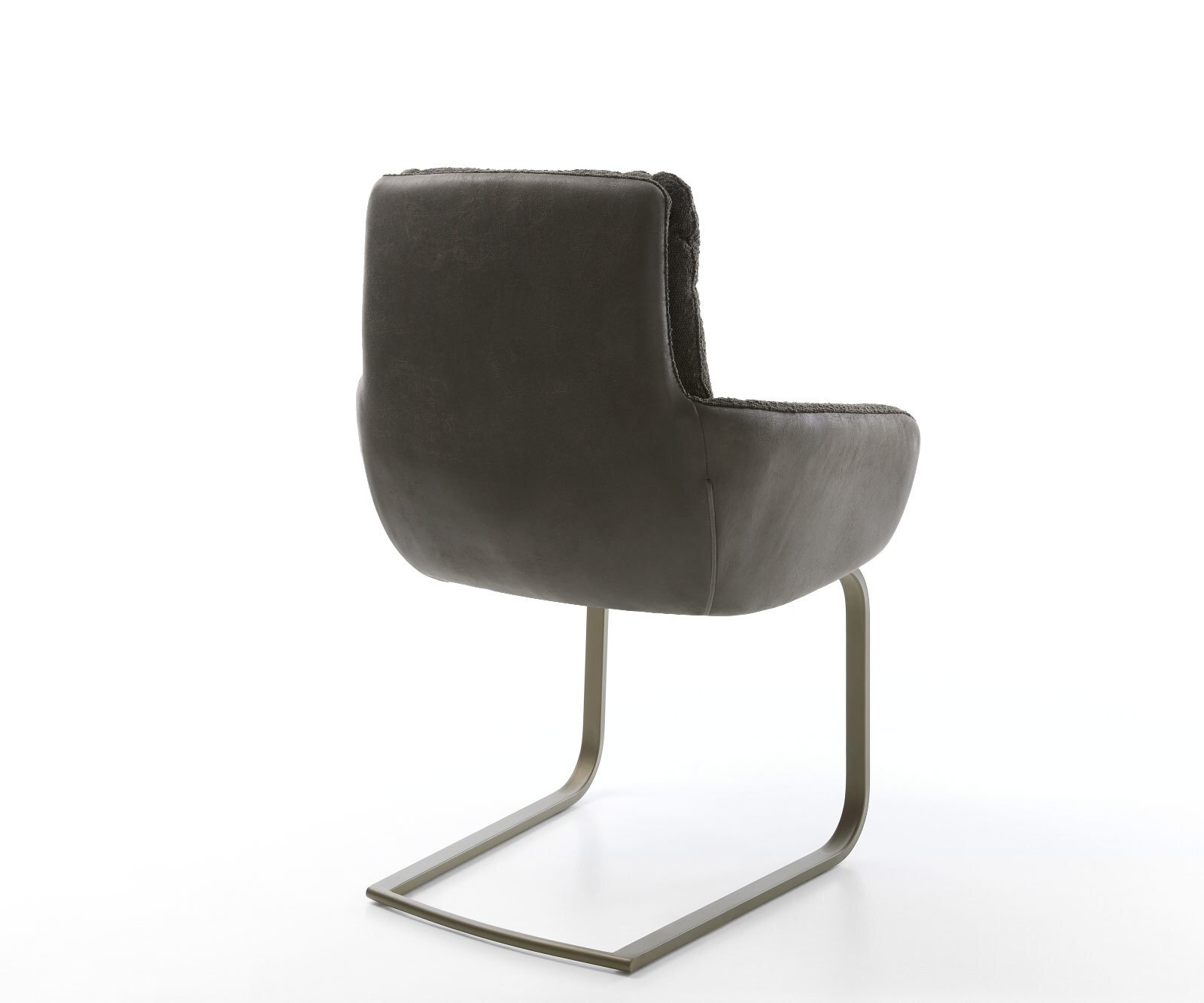 Freischwinger Abelia-Flex mit Armlehnen Materialmix Schwarz Freischwinger flach Effektfinish Titan 5