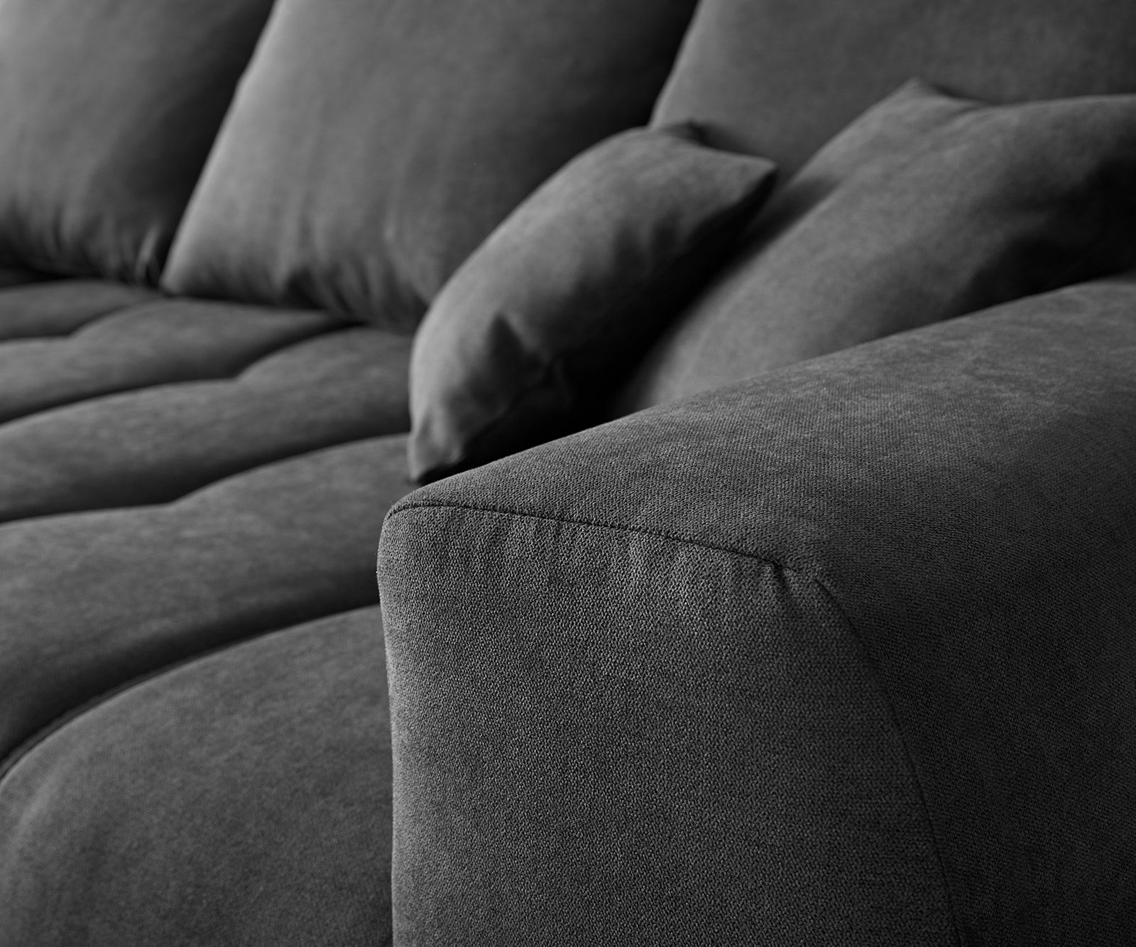 Ecksofa Josea 300x220 cm Mikrofaser Schwarz Recamiere links 3 Ecksofa Josea 300x220 cm Mikrofaser Schwarz Recamiere links 3