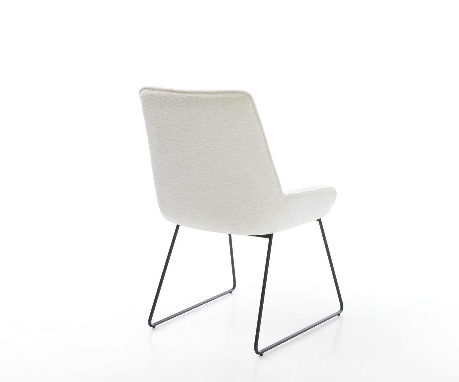 Esszimmerstuhl Taimi-Flex Bouclé Soft Beige Kufengestell Schwarz 5