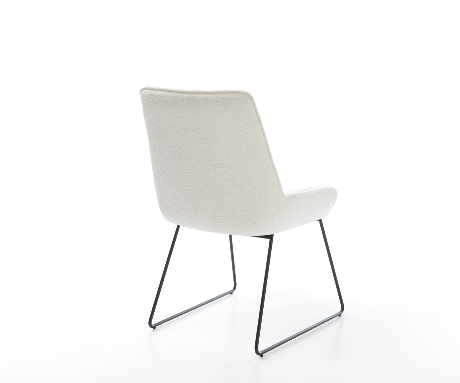 Esszimmerstuhl Taimi-Flex Bouclé Soft Beige Kufengestell Schwarz 5