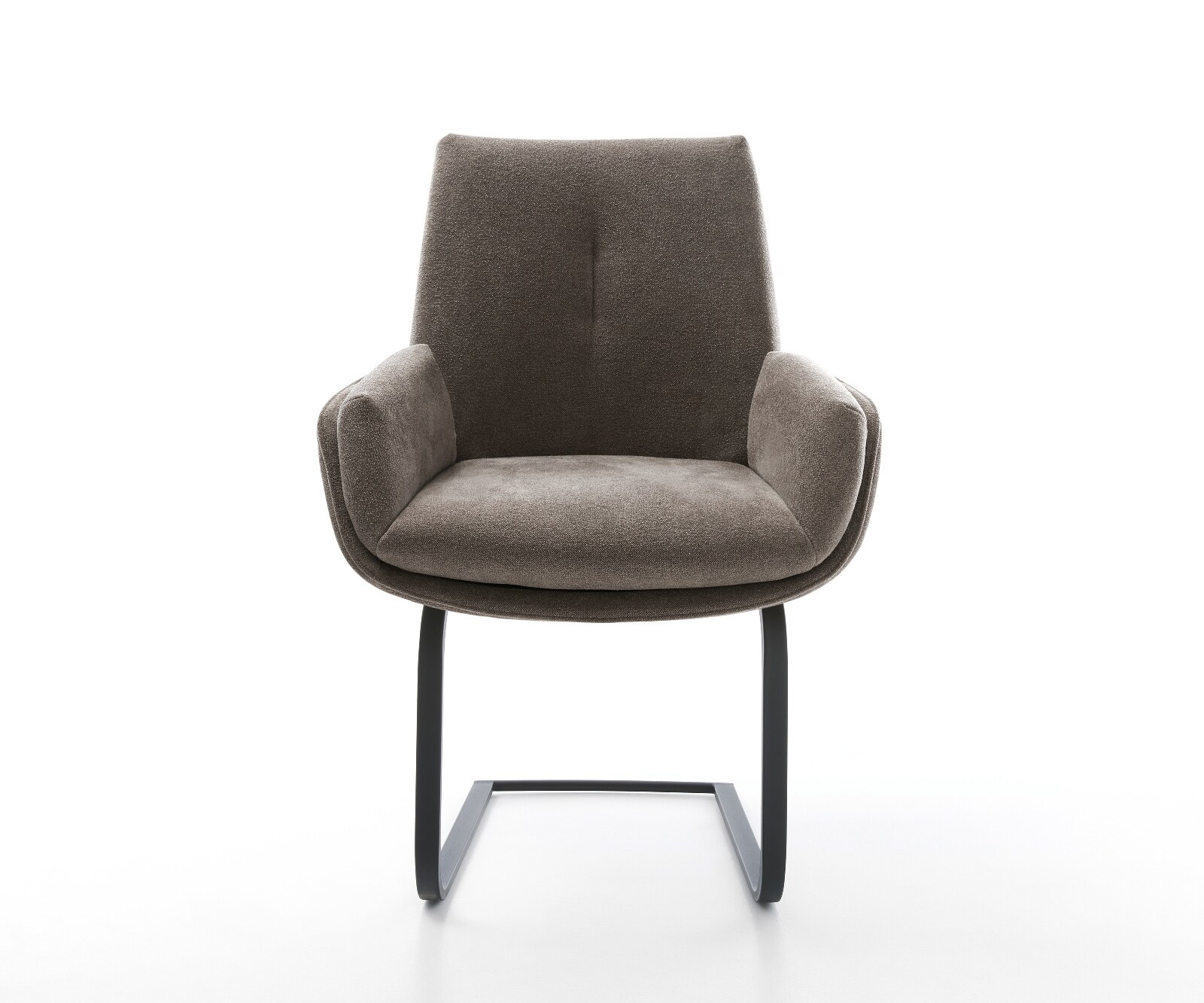 Freischwinger Clea-Flex Strukturstoff Soft Taupe Freischwinger flach Schwarz 1
