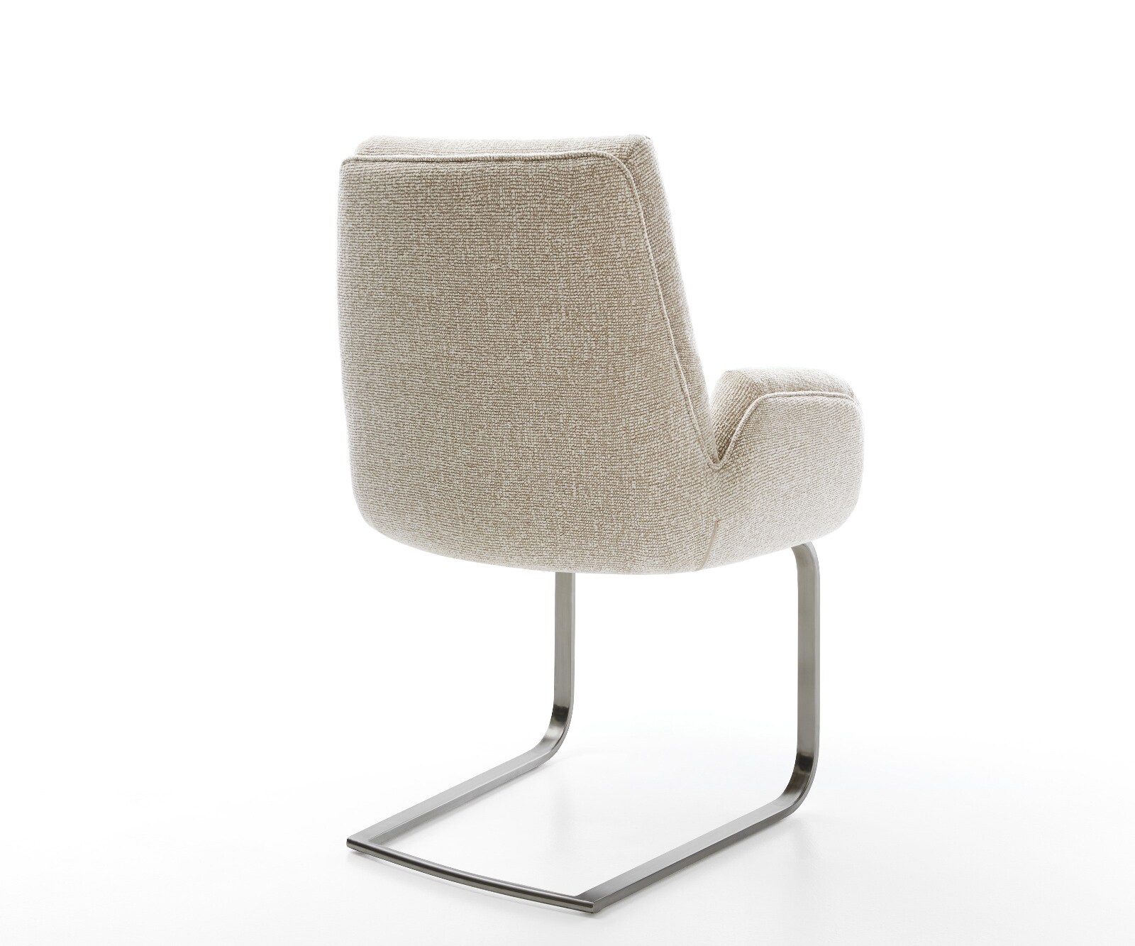 Cantilever Clea-Flex tissu tissé doux beige pied cantilever plat grafiete 4
