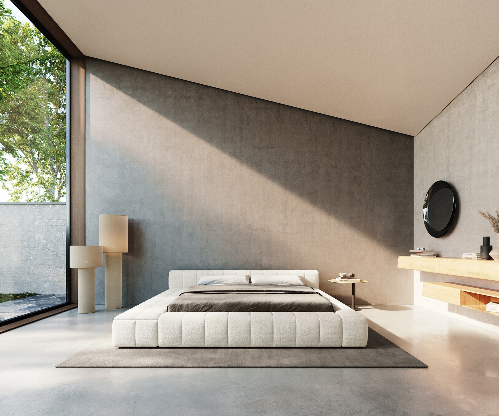 Polsterbettgestell Espazio 180x200 cm Bouclé Soft Beige 4