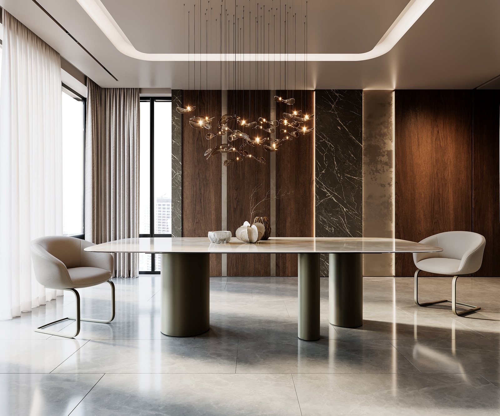 Esstisch Edge Boot 270x120 Keramik Iris FMG Onice Grigio Troa Metall Effektfinish Titan 3 Esstisch Edge Boot 270x120 Keramik Iris FMG Onice Grigio Troa Metall Effektfinish Titan 3