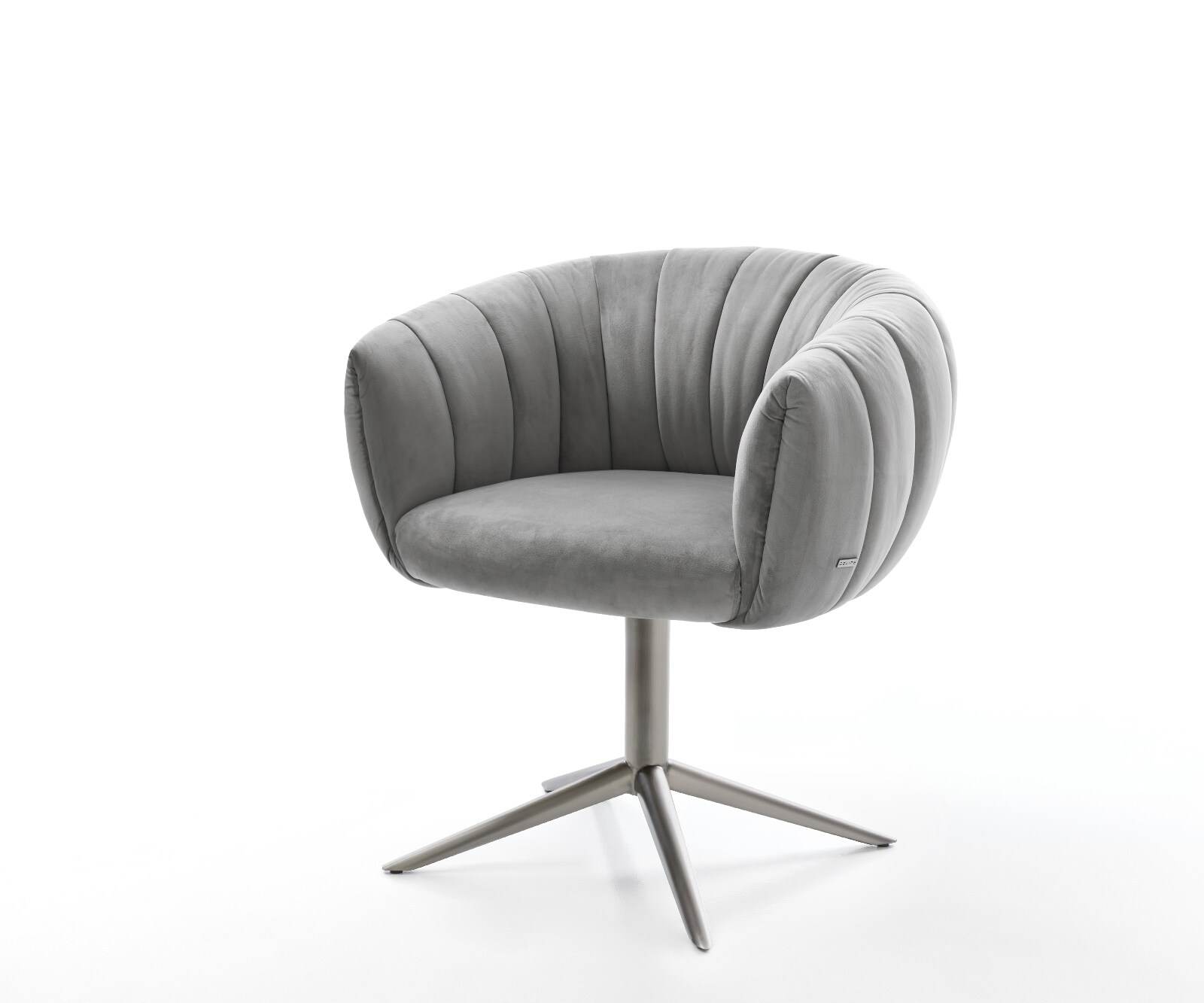 Chaise-pivotante Jada-Flex velours gris pied croisé angulaire grafiete pivotement sur 360° fonction bascule ressorts ensachés 1