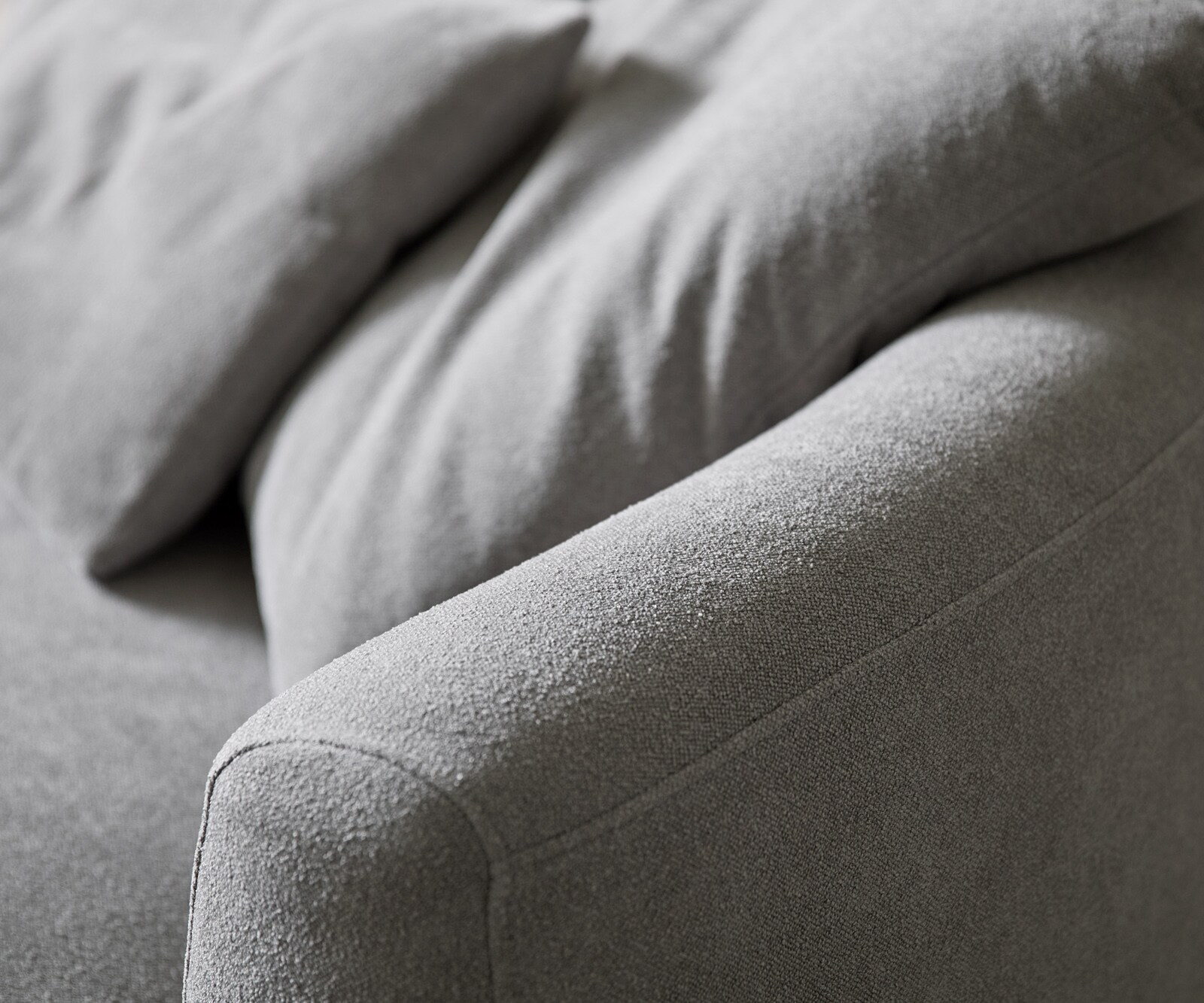 Grand-canapé Edina 330 x 170 cm, tissu structuré gris clair 5