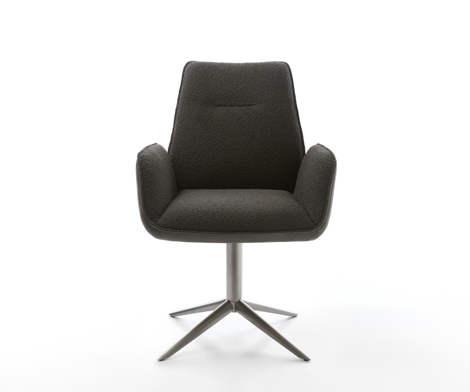 Chaise-pivotante Zoa-Flex tissu mixte noir pied de chaise 4 branches grafiete pivotement sur 360° fonction bascule ressorts ensachés 1