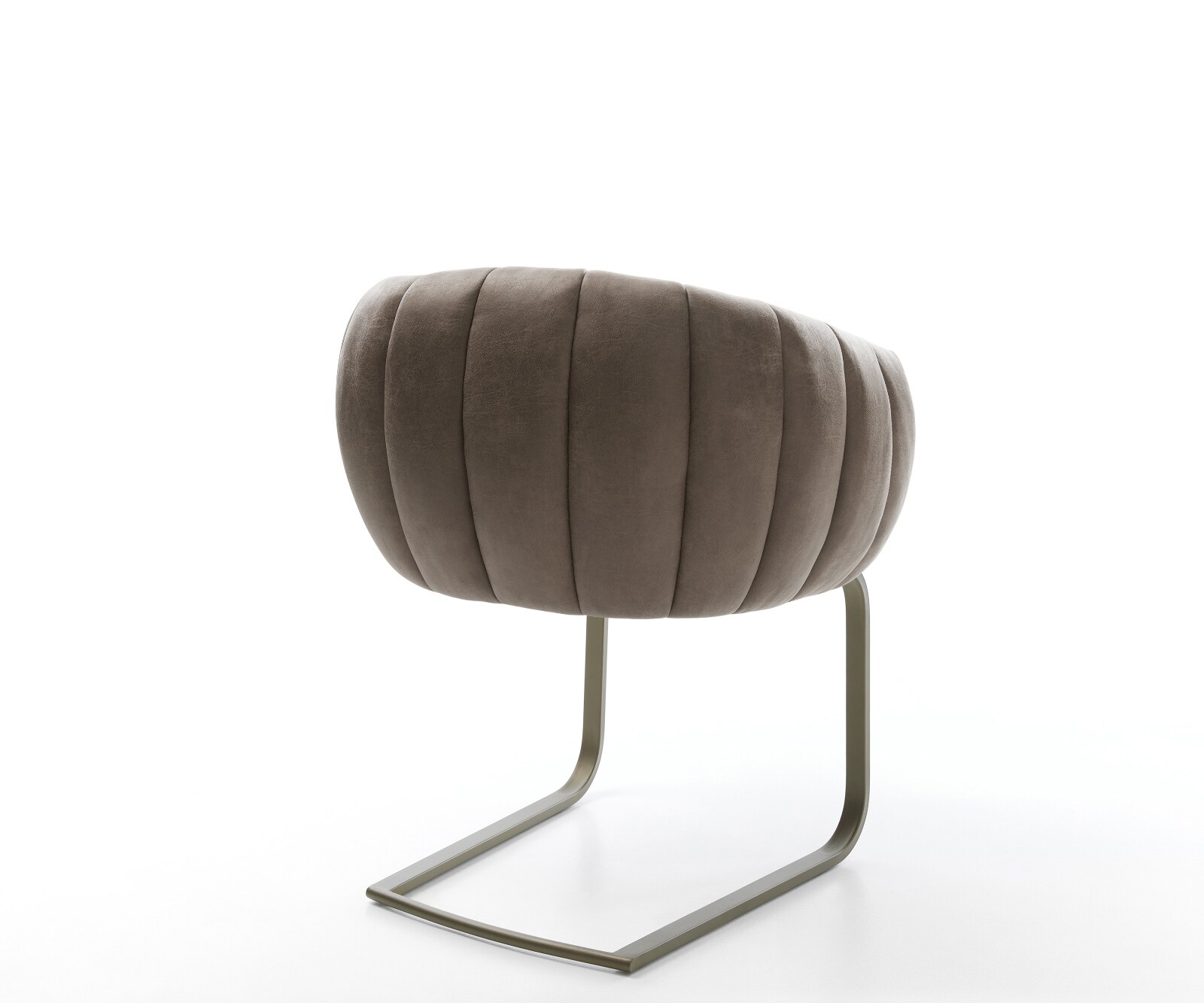 Freischwinger Jada-Flex Mikrofaser Taupe Vintage Freischwinger flach Effektfinish Titan Taschenfederkern 5