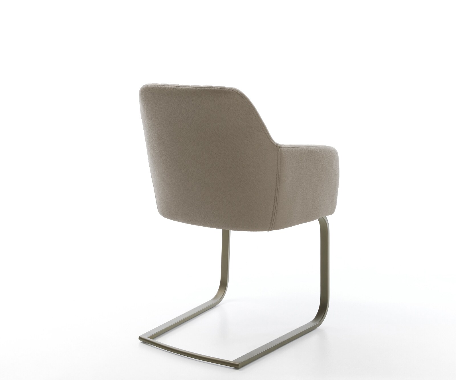 Cantilever Greg-Flex cuir de vache couleur boue pied cantilever plat aspect titane ressorts ensachés 4