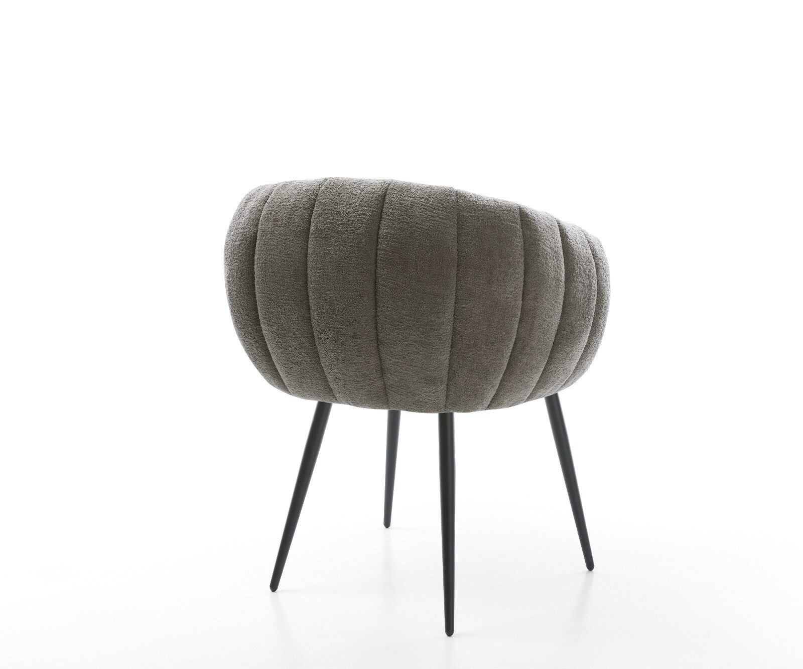 Esszimmerstuhl Jada-Flex Bouclé Soft Schlamm 4-Fuß konisch Schwarz Taschenfederkern 5